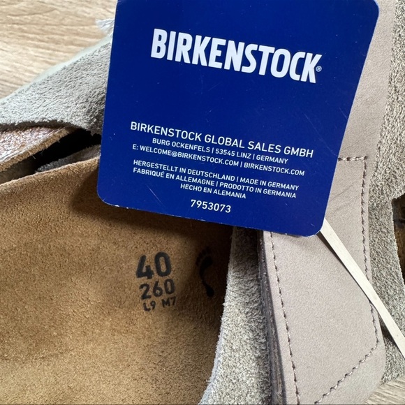 Birkenstock Uji Sandals Women’s 9-9.5 / EUR 40 Taupe Nubuck Suede Leather - Picture 8 of 13